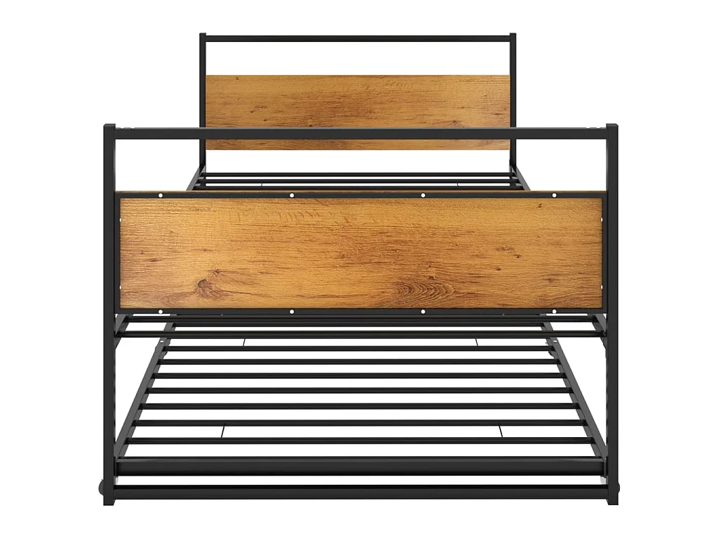 Bedframe uitschuifbaar metaal zwart 90x200 cm NL95733