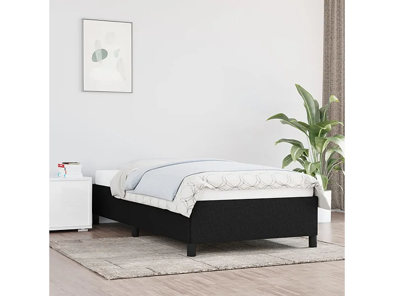 Lit-100x200 cm Noir Tissu EGGB97617