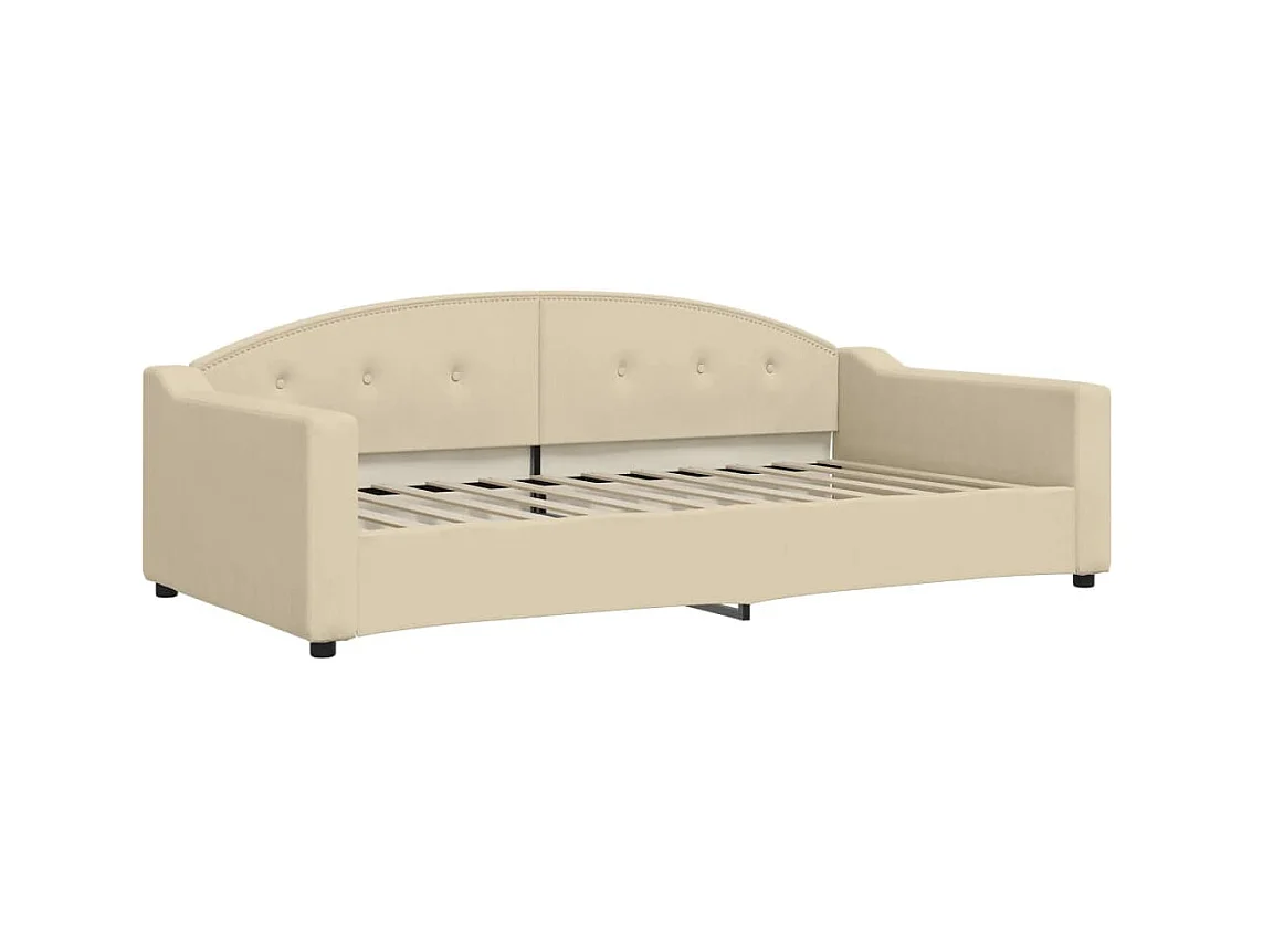 Lit-100x200 cm de repos crème tissu EGGB47295