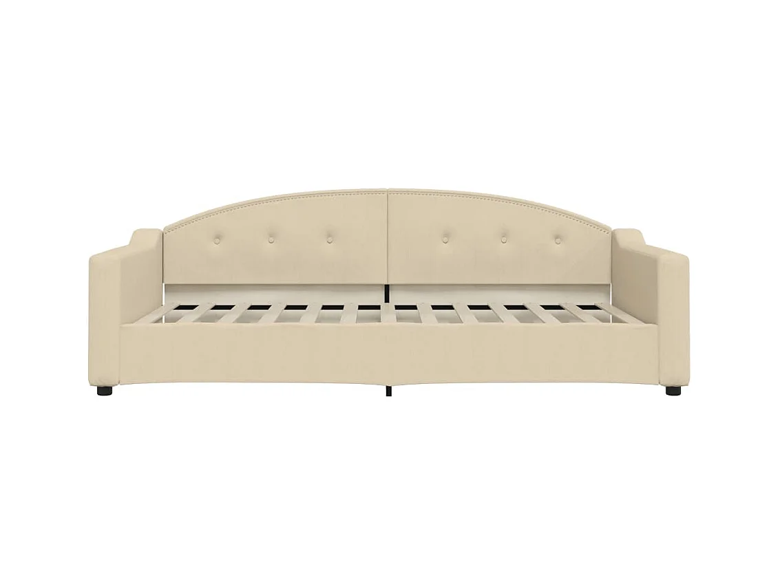 Lit-100x200 cm de repos crème tissu EGGB47295