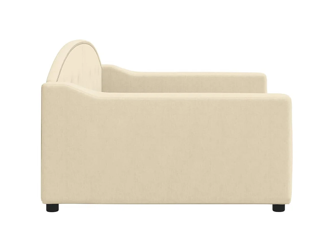 Lit-100x200 cm de repos crème tissu EGGB47295
