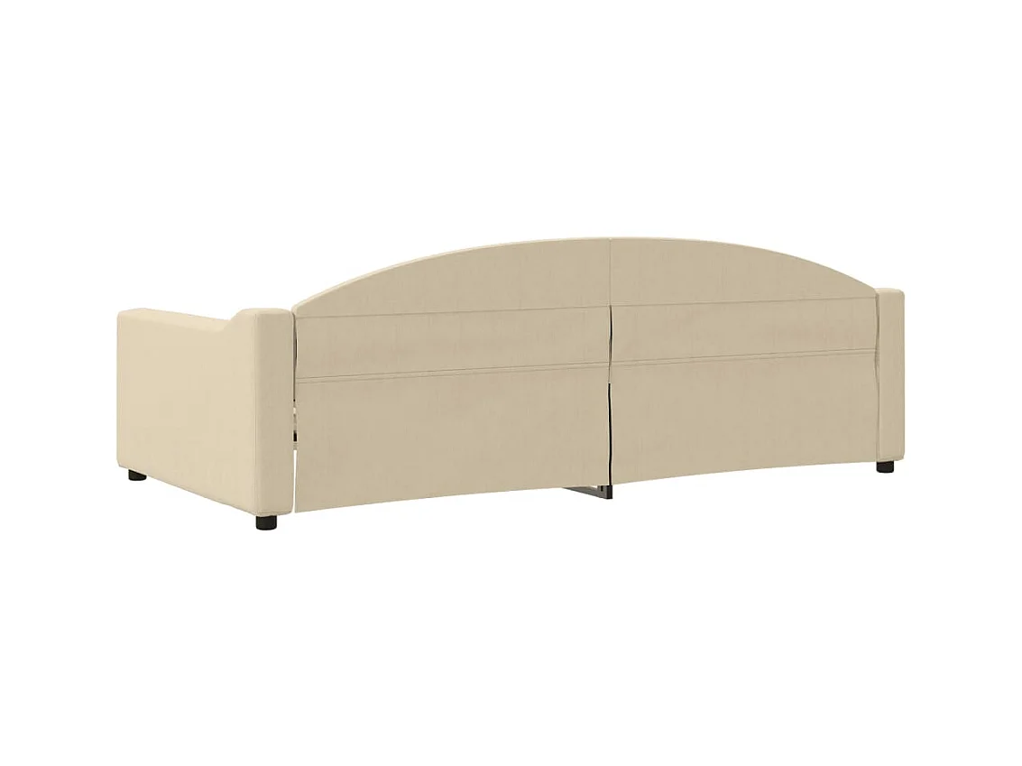 Lit-100x200 cm de repos crème tissu EGGB47295