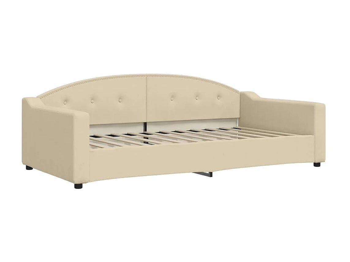 Tagesbett,Sofabett Creme 100x200 cm Stoff -gkd95499