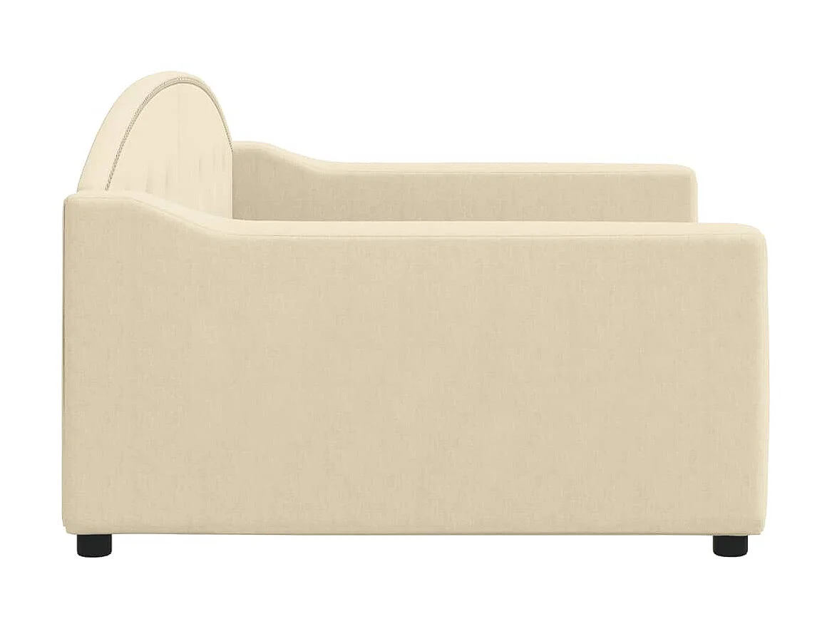 Tagesbett,Sofabett Creme 100x200 cm Stoff -gkd95499