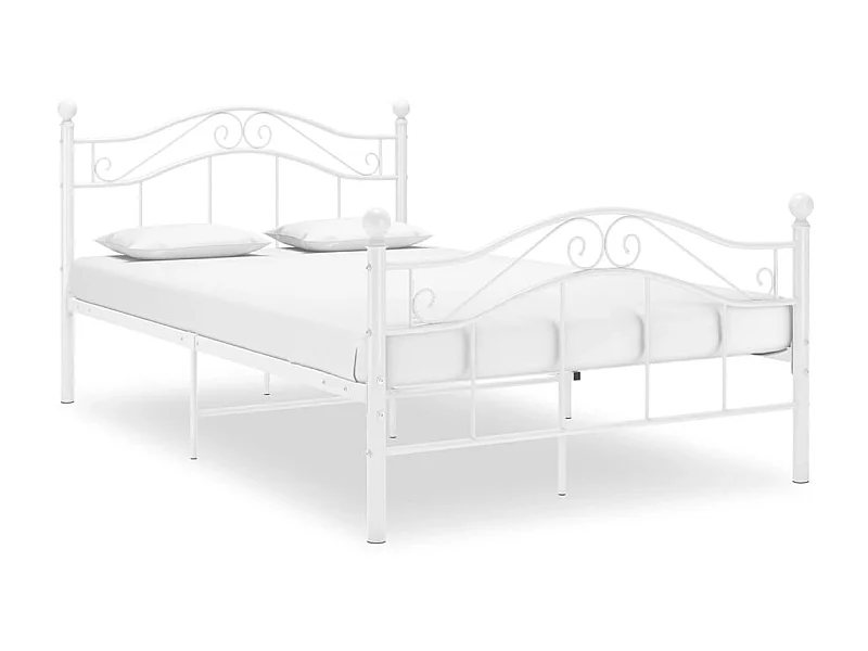 Cama 120x200 cm de metal blanco ES72809