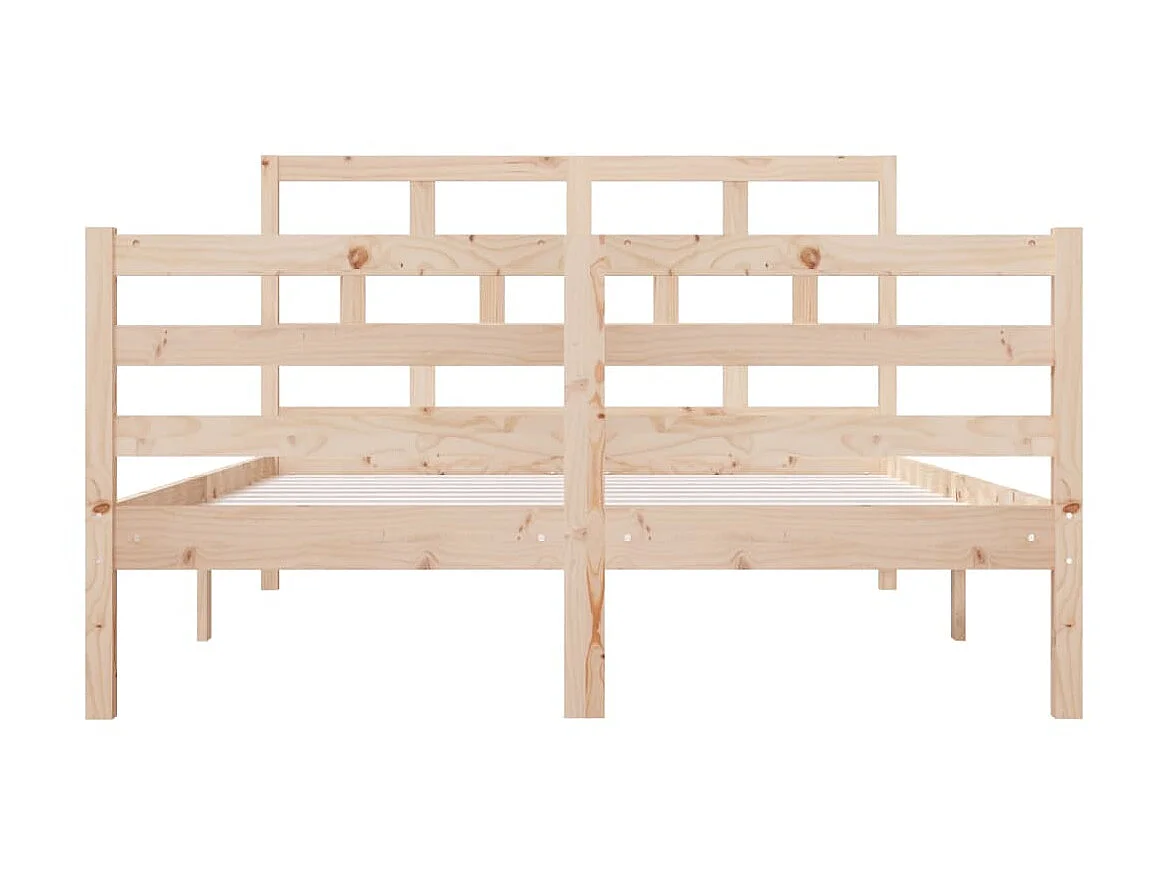 Lit-135x190 cm Bois massif Double EGGB79475