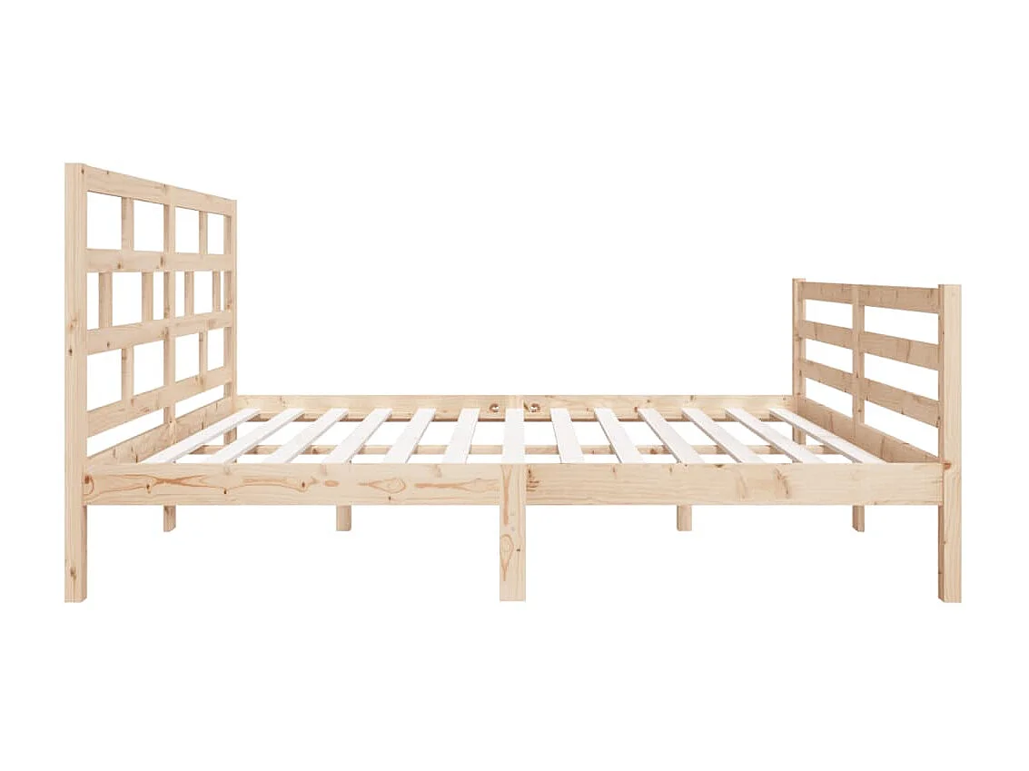 Lit-135x190 cm Bois massif Double EGGB79475