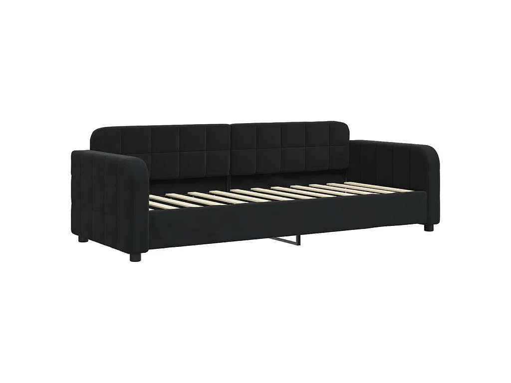 Sofá-cama 80x200 cm veludo preto PT266510