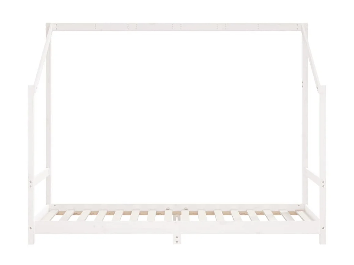 Lit-90x200 cm pour enfants blanc bois de pin massif EGGB63813