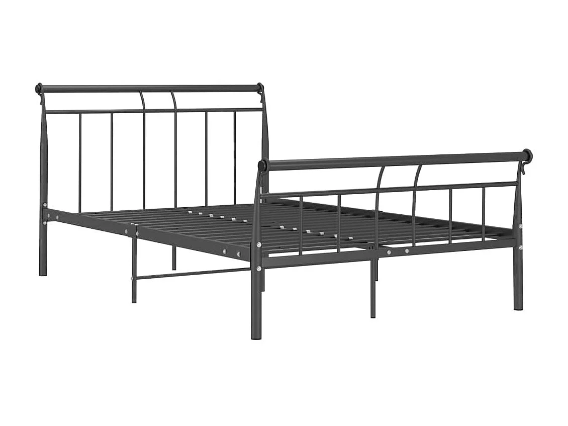 Cama 120x200 cm metal preto PT722520