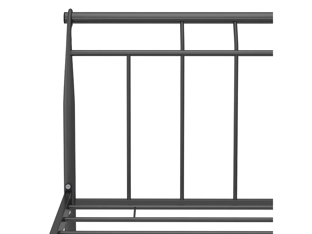Cama 120x200 cm metal preto PT722520