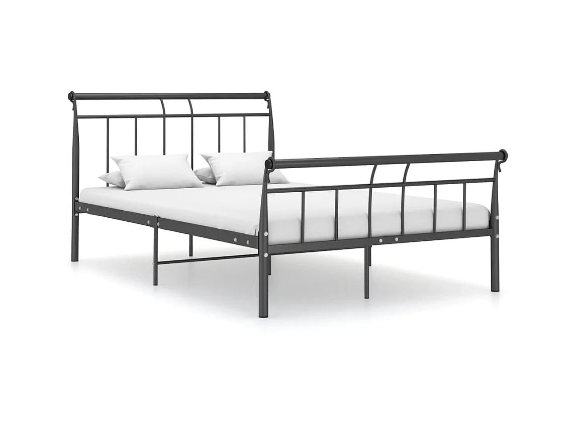 Lit-120x200 cm Noir Métal EGGB26410