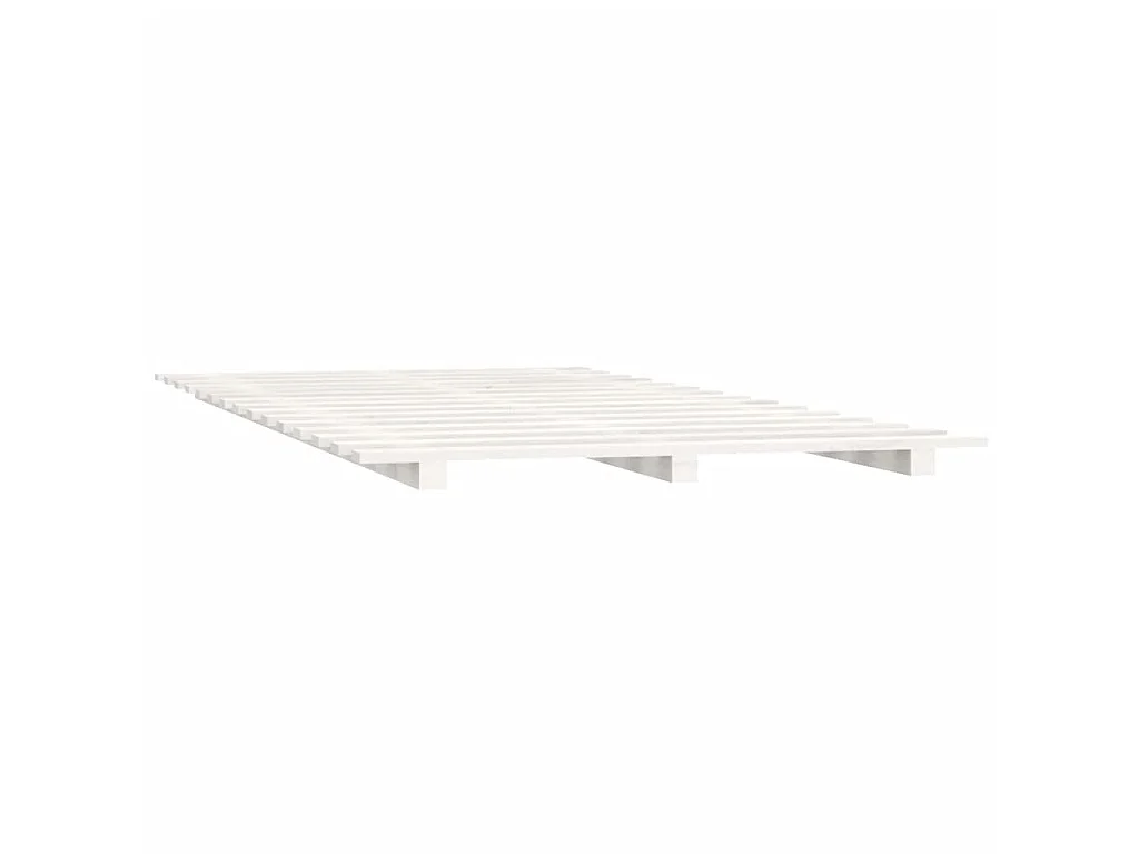 Lit-140x200 cm blanc bois de pin massif EGGB51027