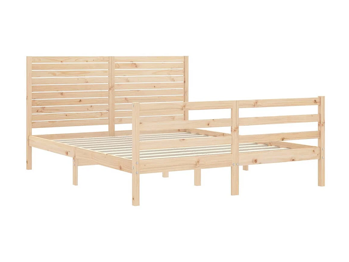 Lit-160x200 cm avec tête de lit bois massif EGGB74990