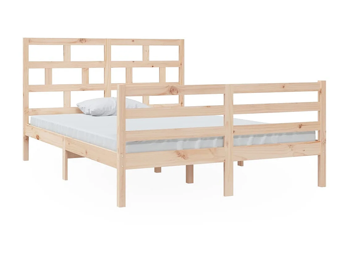 Lit-140x200 cm Bois massif EGGB78941