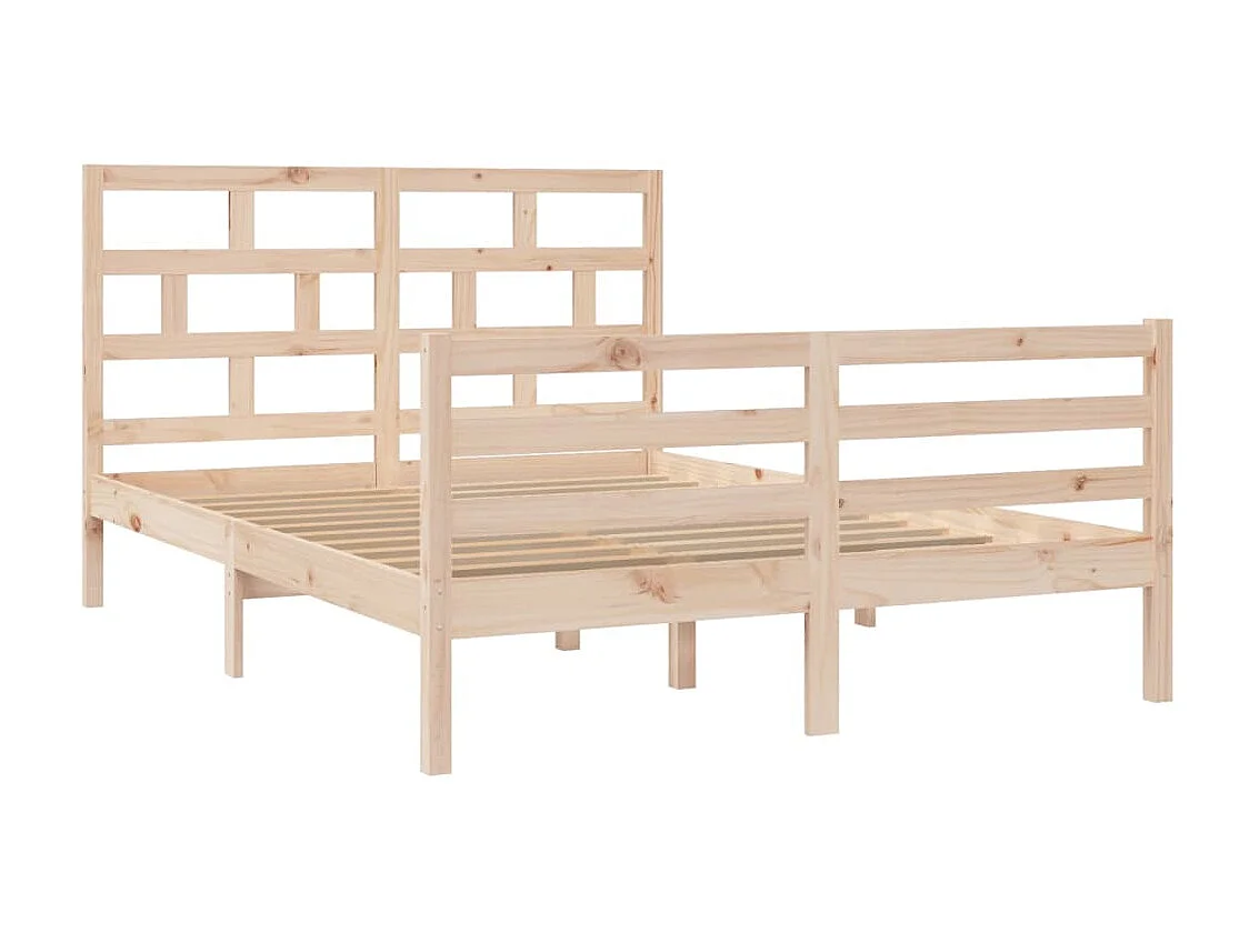 Lit-140x200 cm Bois massif EGGB78941