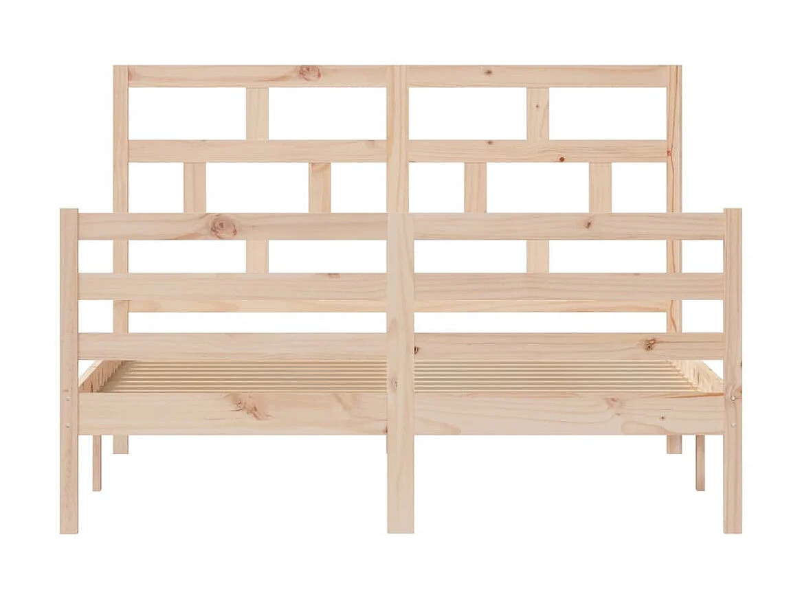 Lit-140x200 cm Bois massif EGGB78941