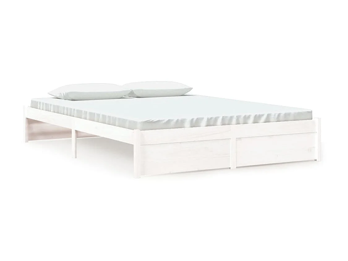 Bedframe massief hout wit 160x200 cm NL16594