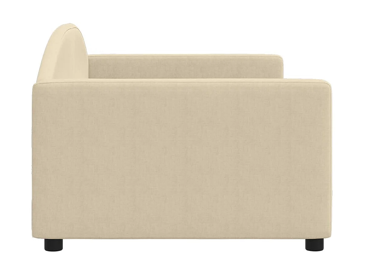 Cama 90x190 cm tela color crema ES99639