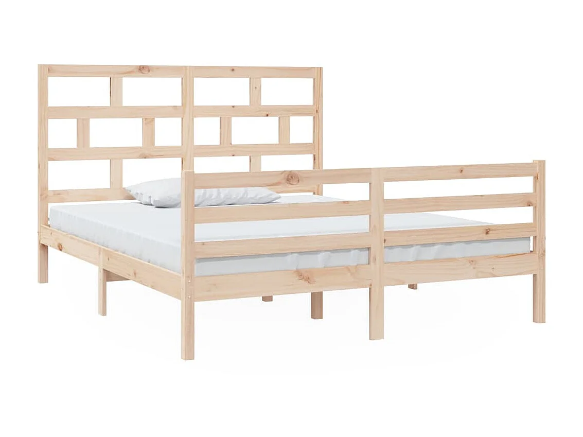 Lit-160x200 cm Bois de pin massif EGGB10863