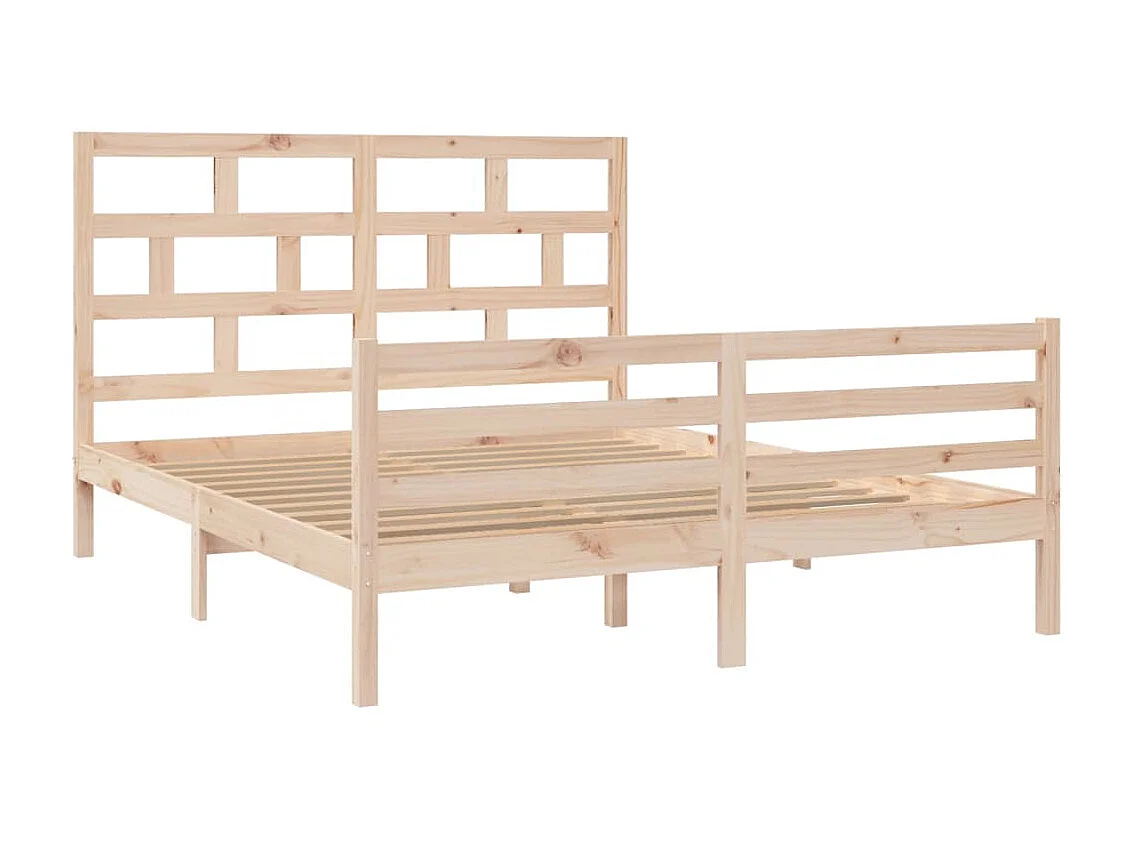 Lit-160x200 cm Bois de pin massif EGGB10863