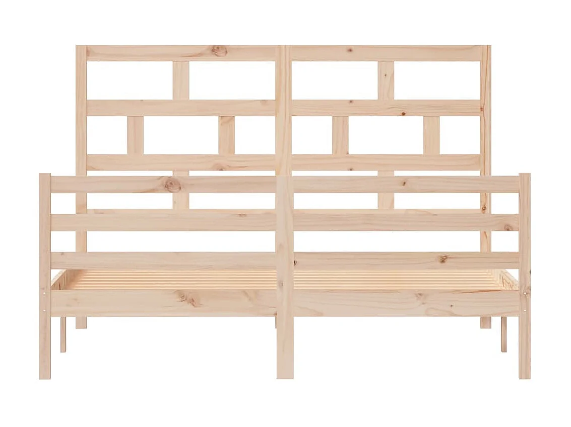 Lit-160x200 cm Bois de pin massif EGGB10863