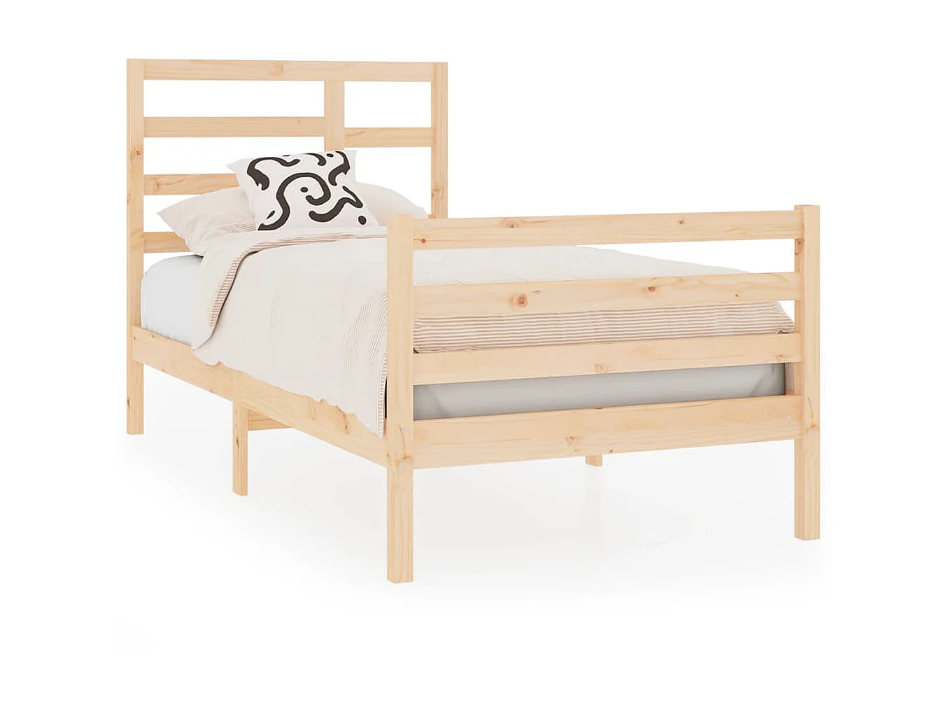 Lit-75x190 cm bois massif petit simple EGGB95798