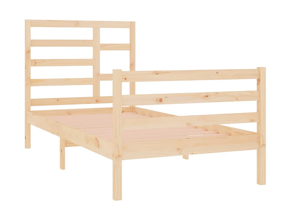 Lit-75x190 cm bois massif petit simple EGGB95798