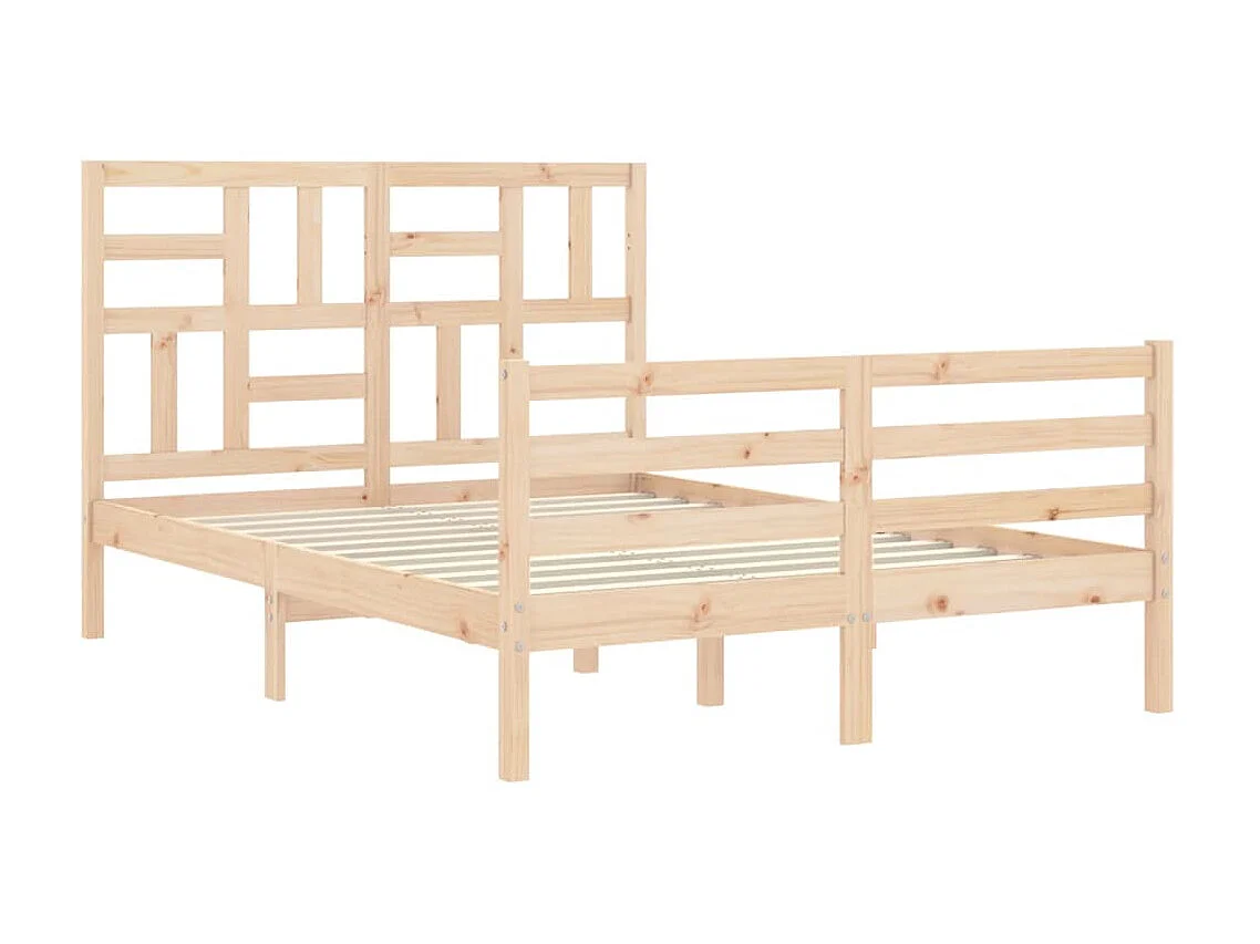 Cama de adulto de casal c/ cabeceira madeira maciça PT310874