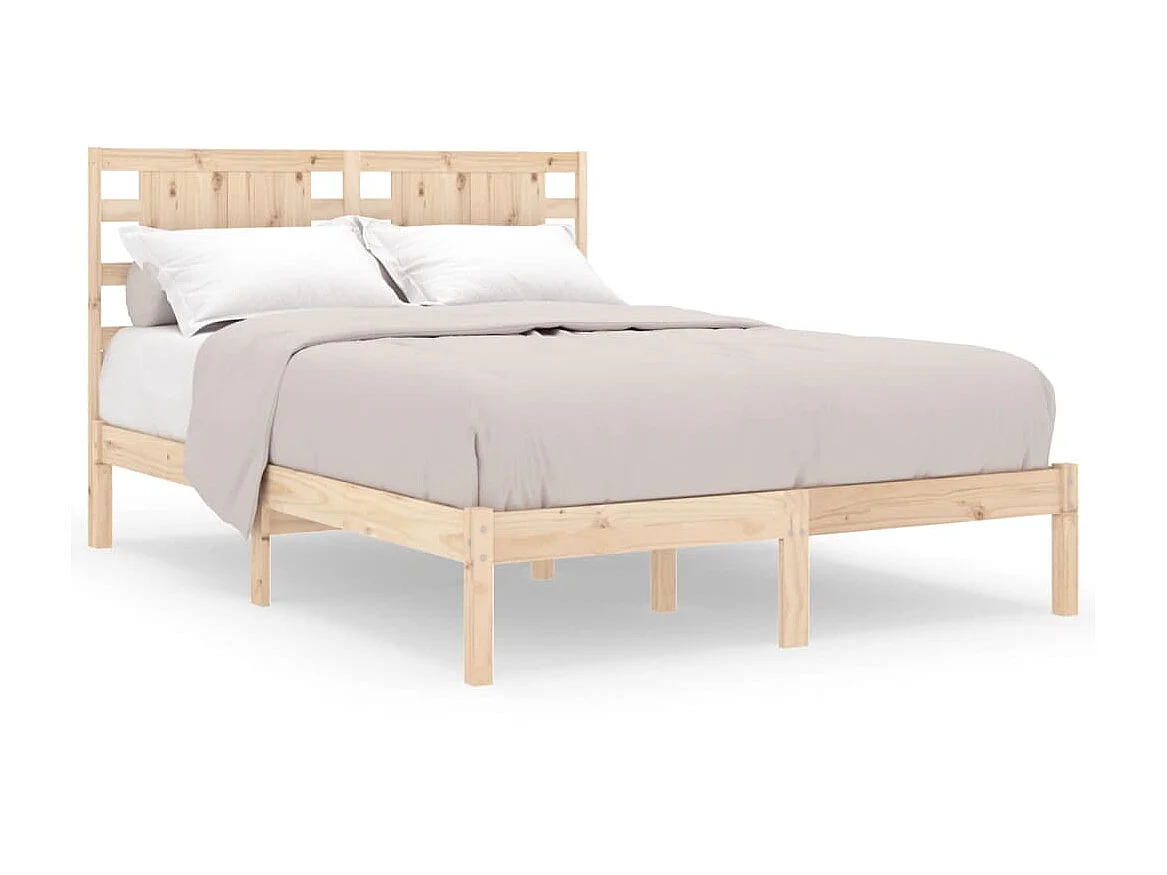 Lit-200x200 cm Bois de pin massif EGGB12240