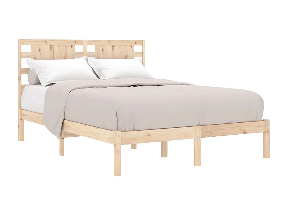 Lit-200x200 cm Bois de pin massif EGGB12240