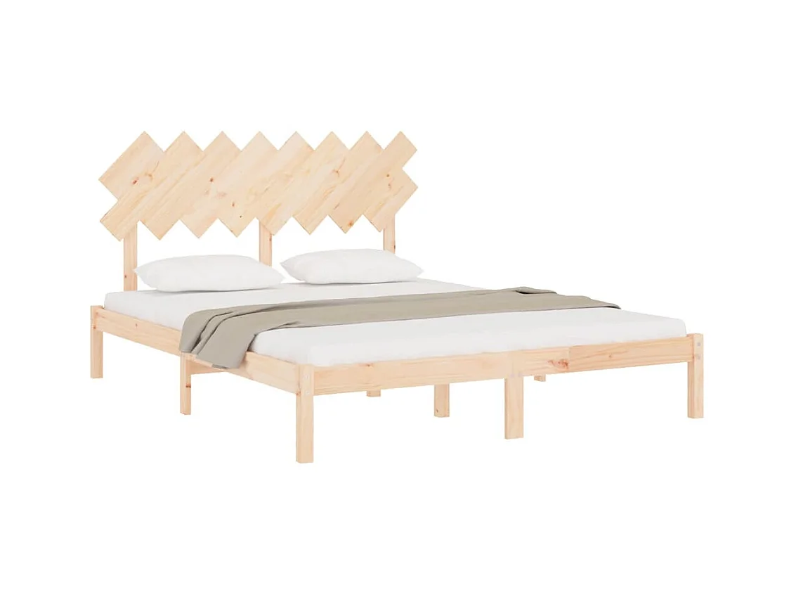 Lit-160x200 cm Bois massif EGGB28195