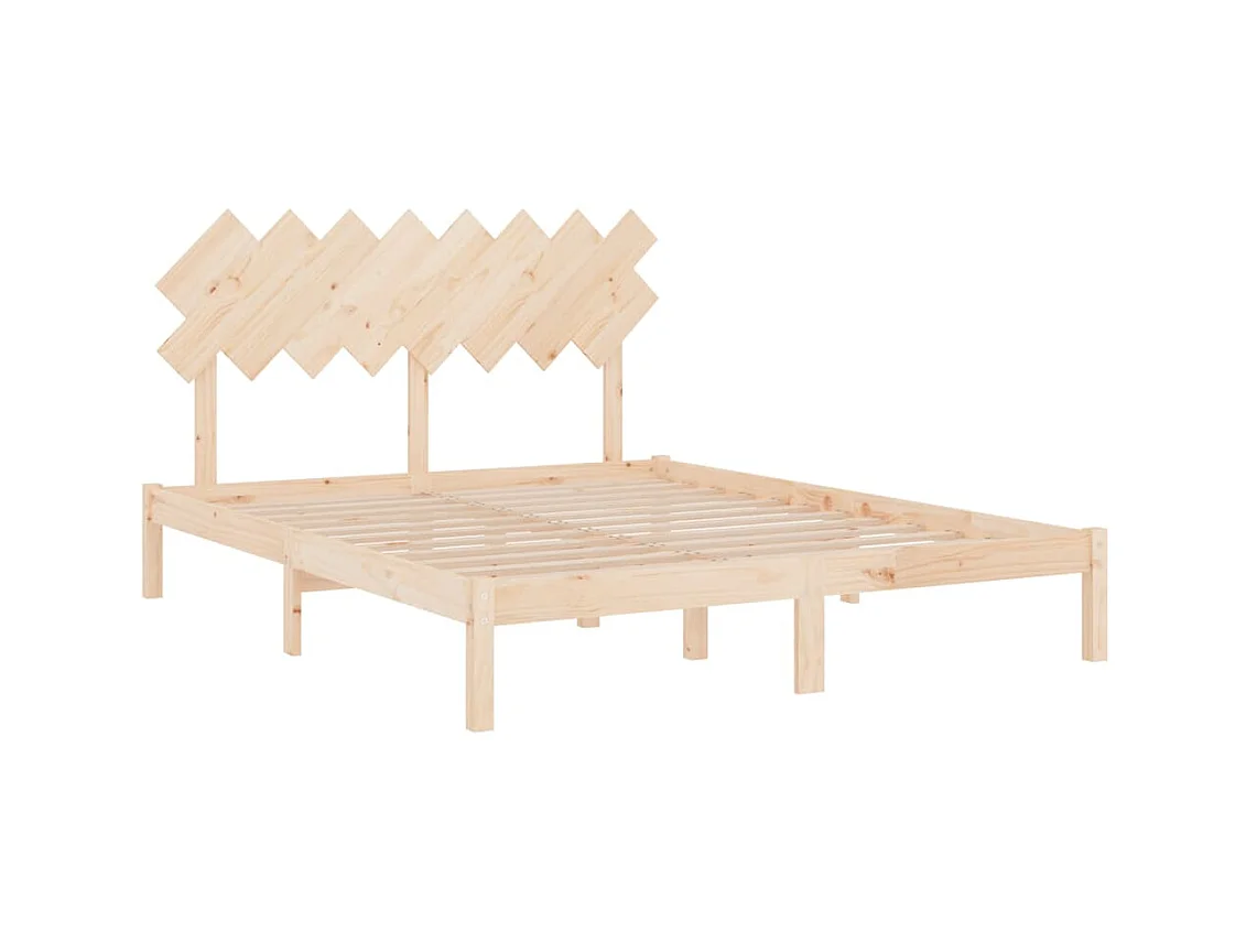 Lit-160x200 cm Bois massif EGGB28195