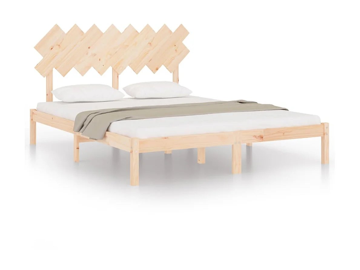 Cama 160x200 cm de madera maciza de pino ES96973