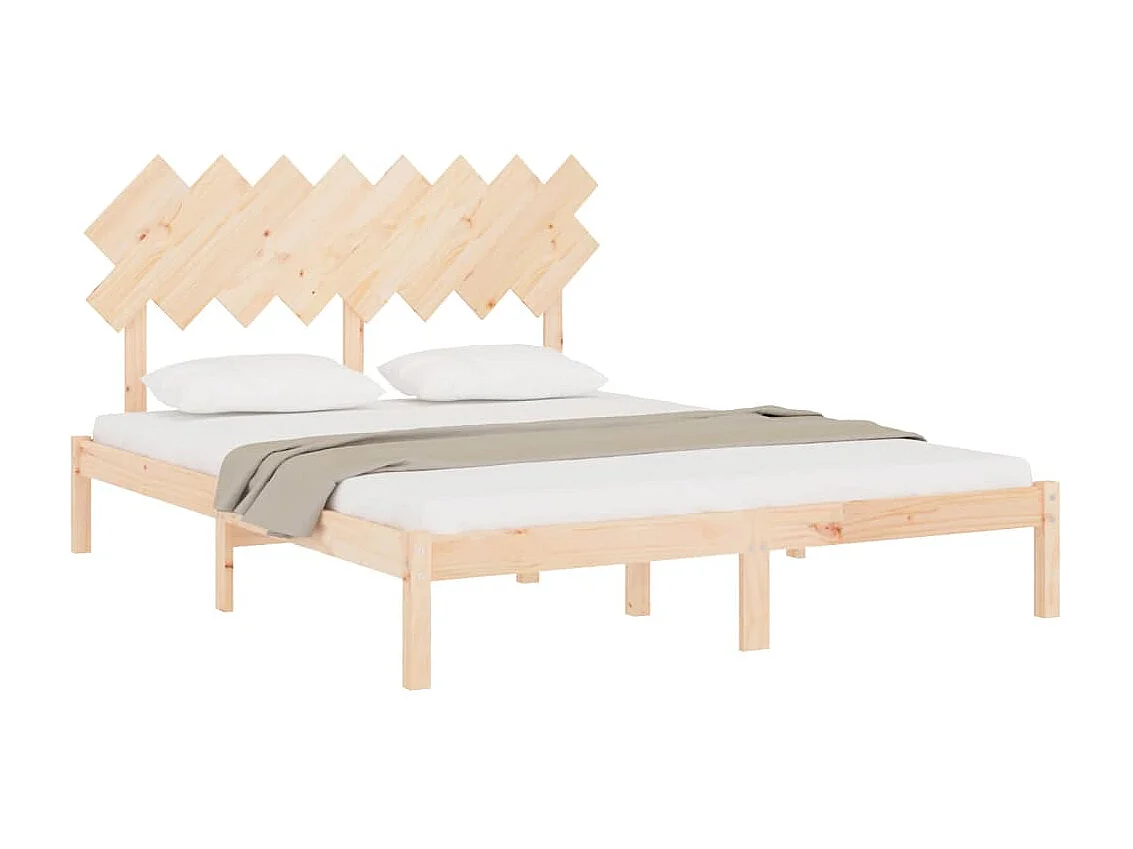 Cama 160x200 cm de madera maciza de pino ES96973