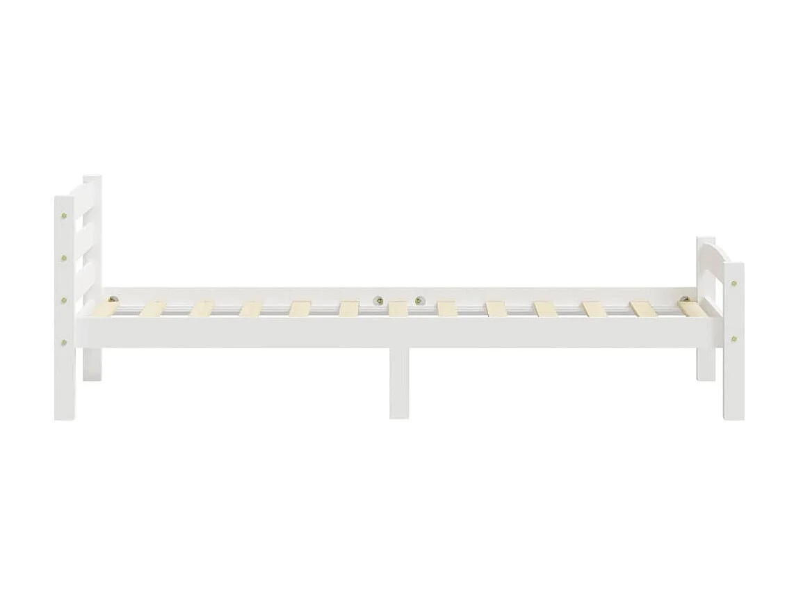 Bedframe massief grenenhout wit 100x200 cm NL23498
