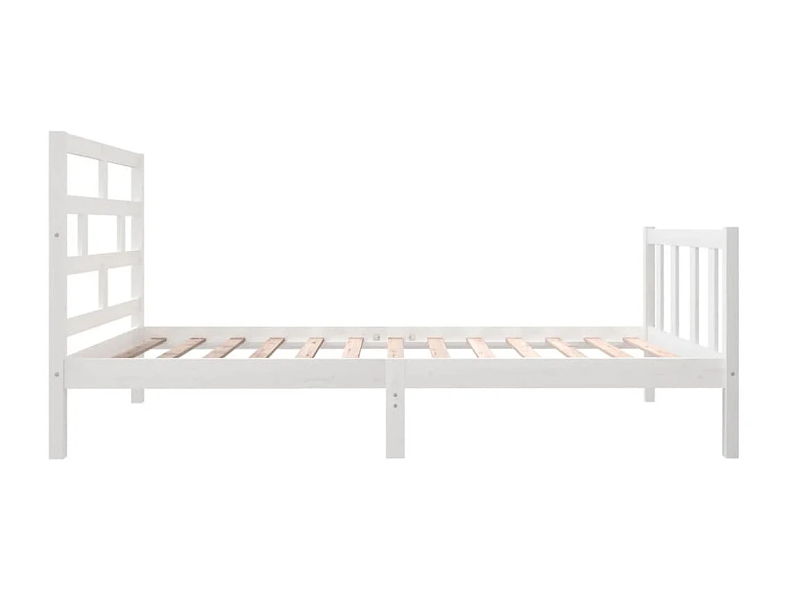 Bedframe massief grenenhout wit 90x190 cm NL55648