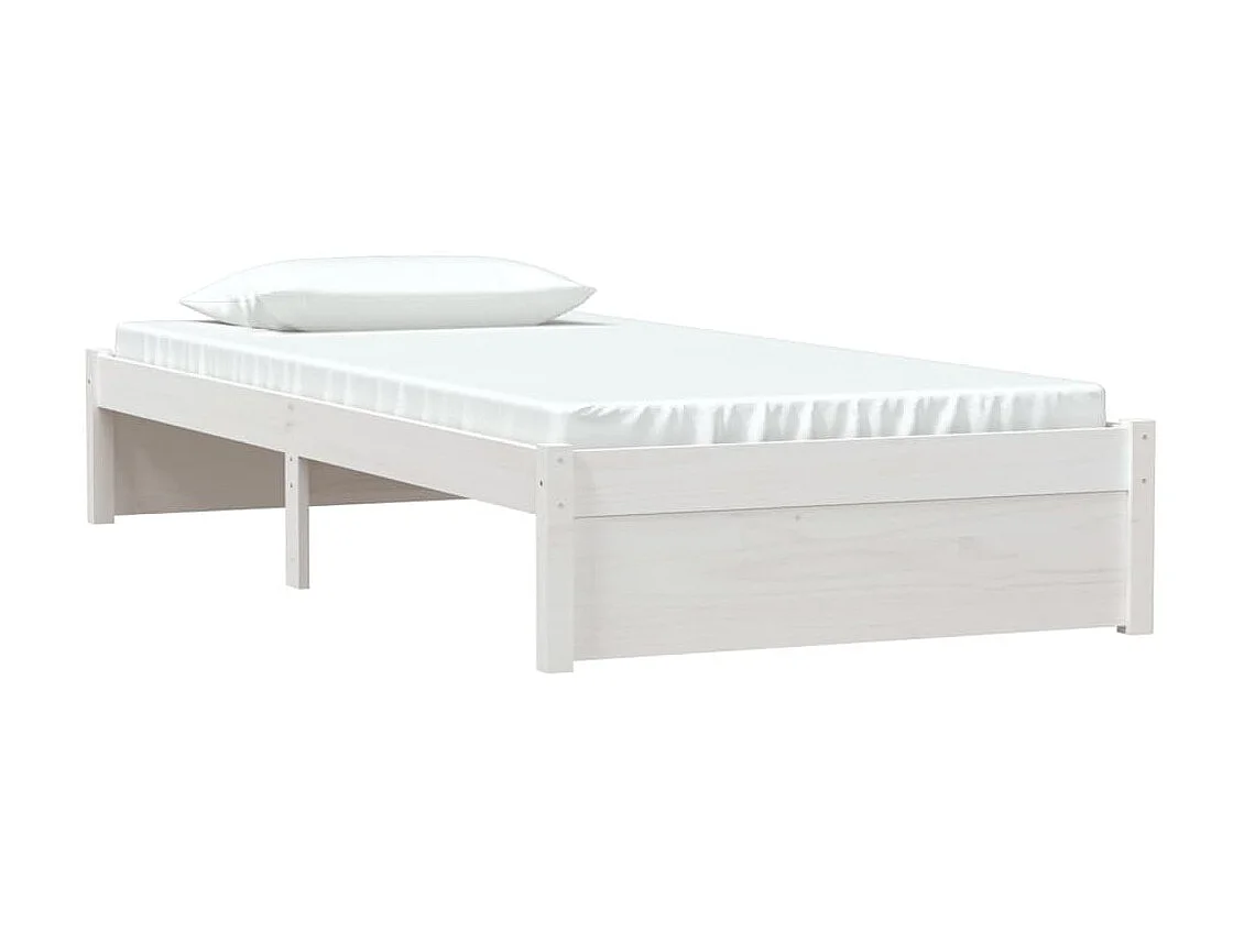 Lit-90x200 cm Blanc Bois massif EGGB49477