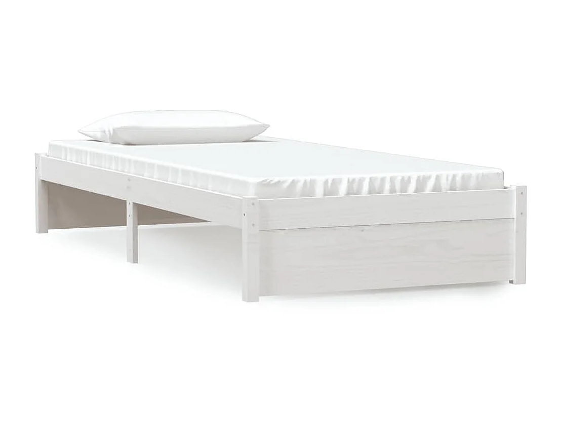 Lit-90x200 cm Blanc Bois massif EGGB49477