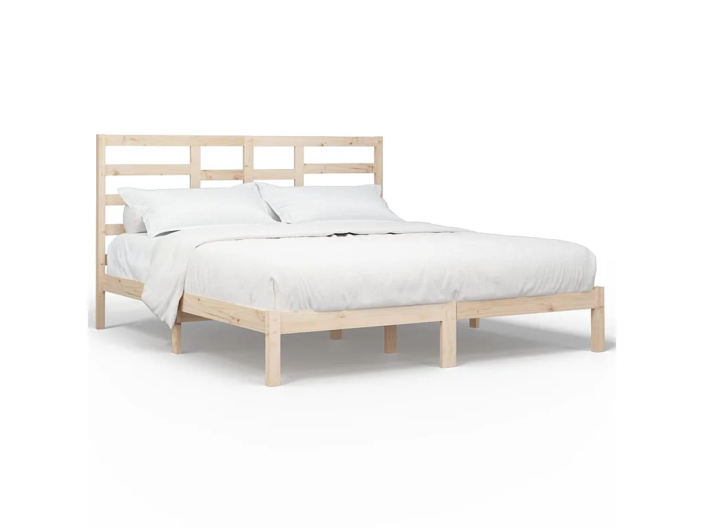 Lit-200x200 cm Bois massif EGGB65894