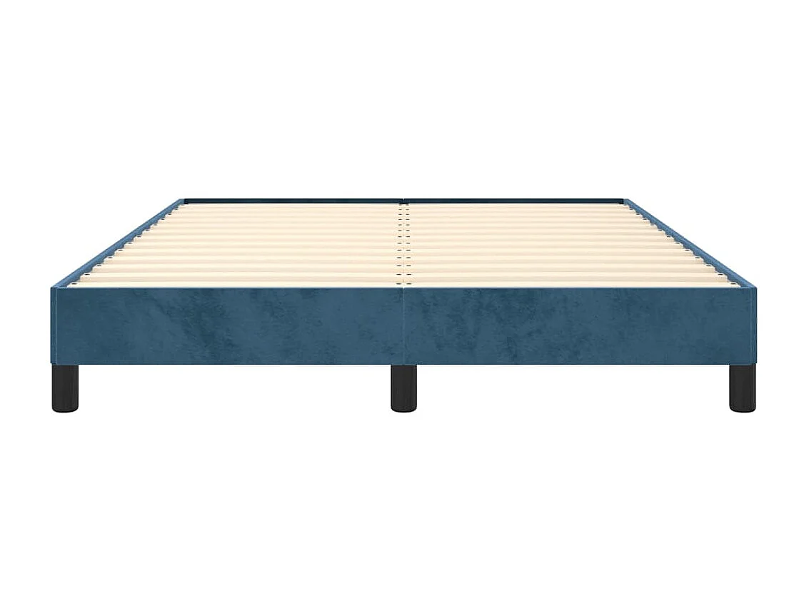 Lit-140x200 cm Bleu foncé Velours EGGB25050