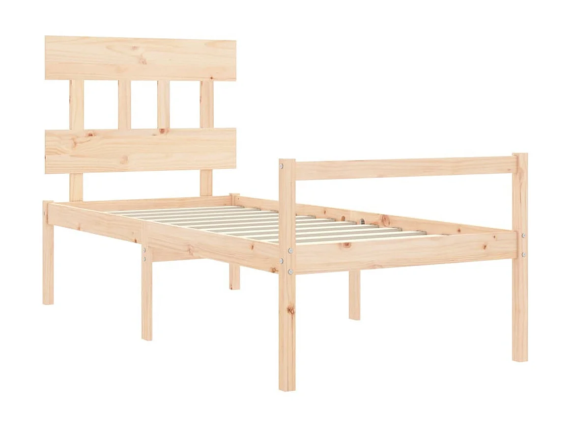 Seniorenbed met hoofdbord massief hout NL42546