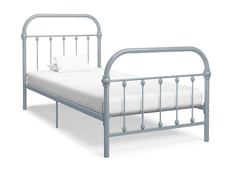 Lit-100x200 cm Gris Métal EGGB63409