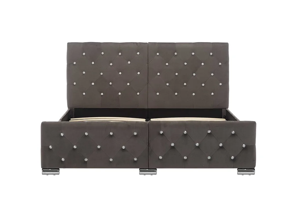 Lit-140x200 cm Gris Velours EGGB90682