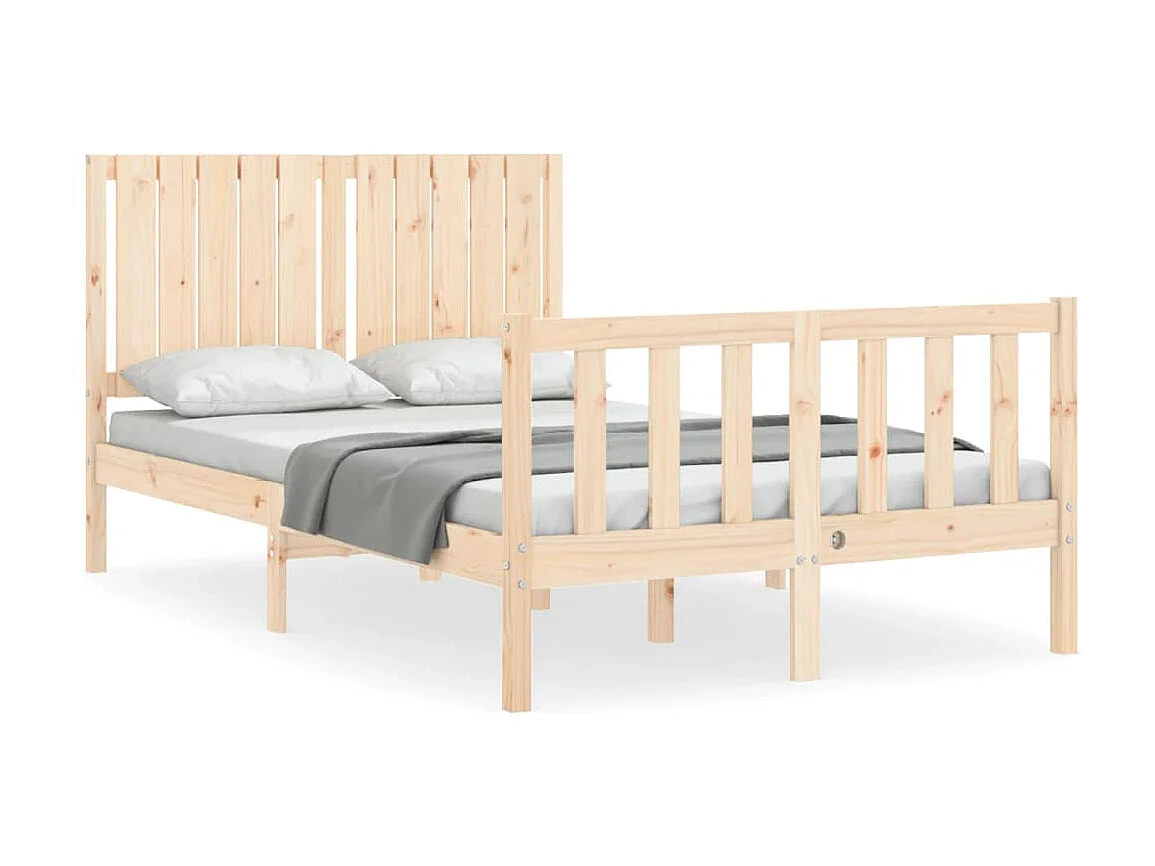 Bedframe met hoofdbord massief hout NL51178