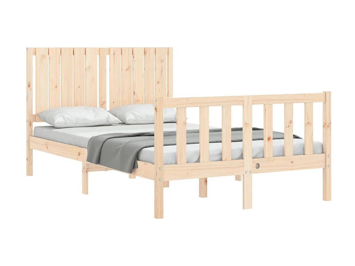 Bedframe met hoofdbord massief hout NL51178