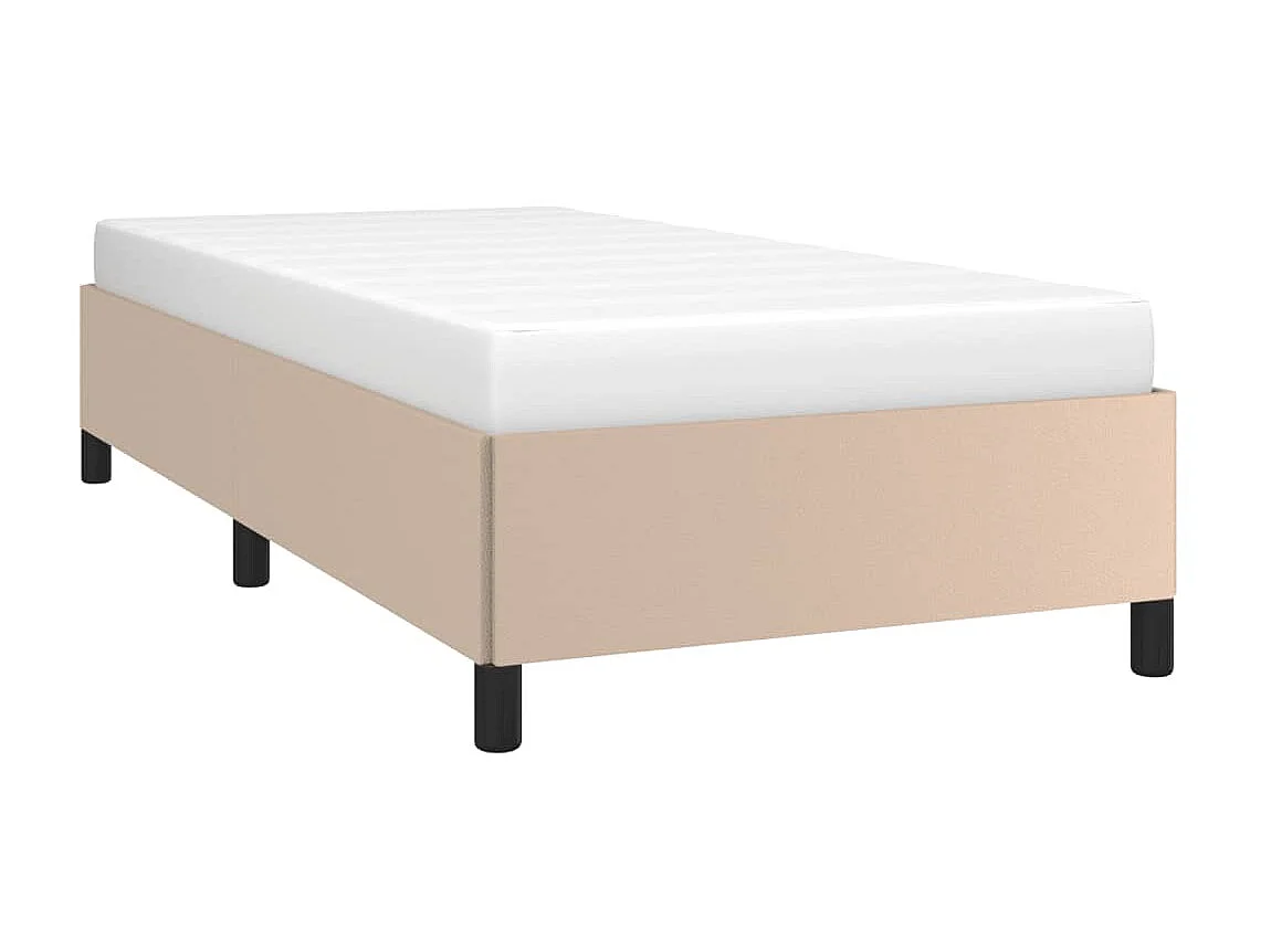 Lit-90x190 cm Cappuccino Similicuir EGGB83535