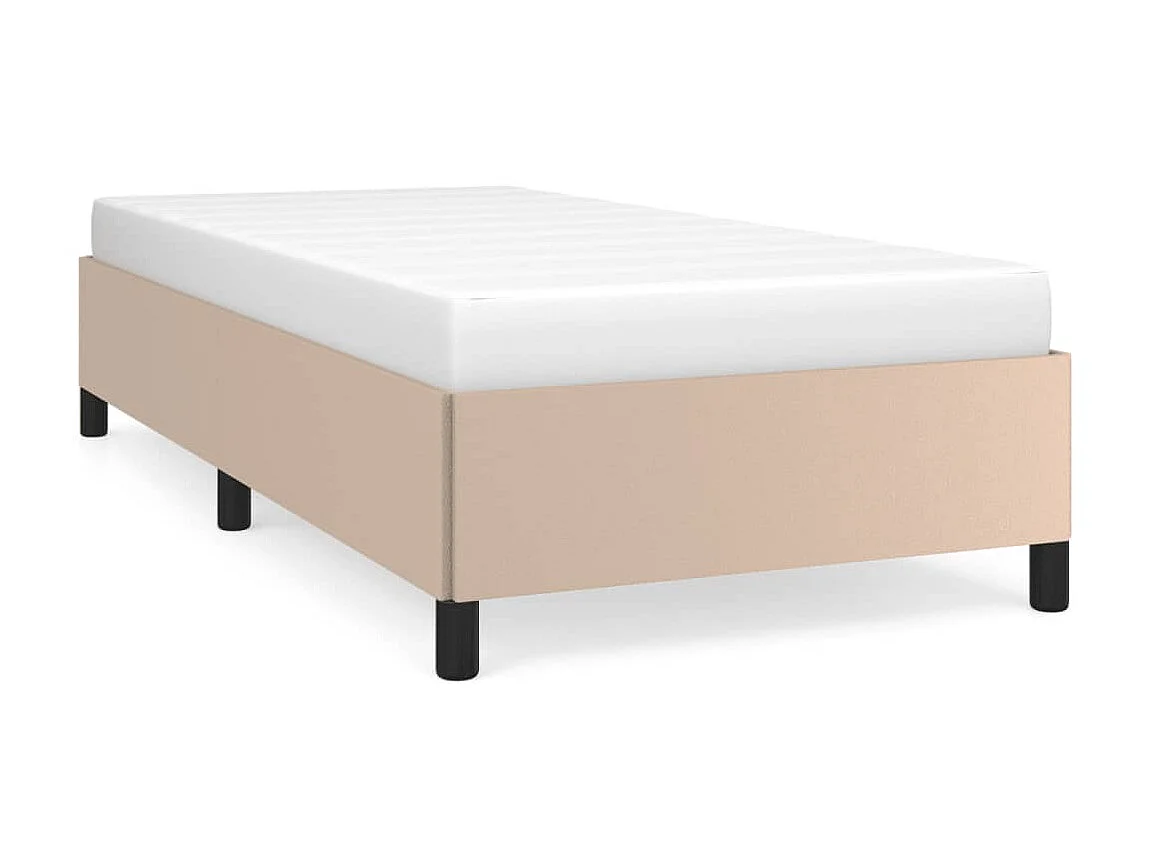 Lit-90x190 cm Cappuccino Similicuir EGGB83535