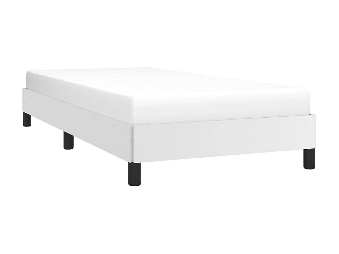 Lit-90x190 cm Blanc Similicuir EGGB47074