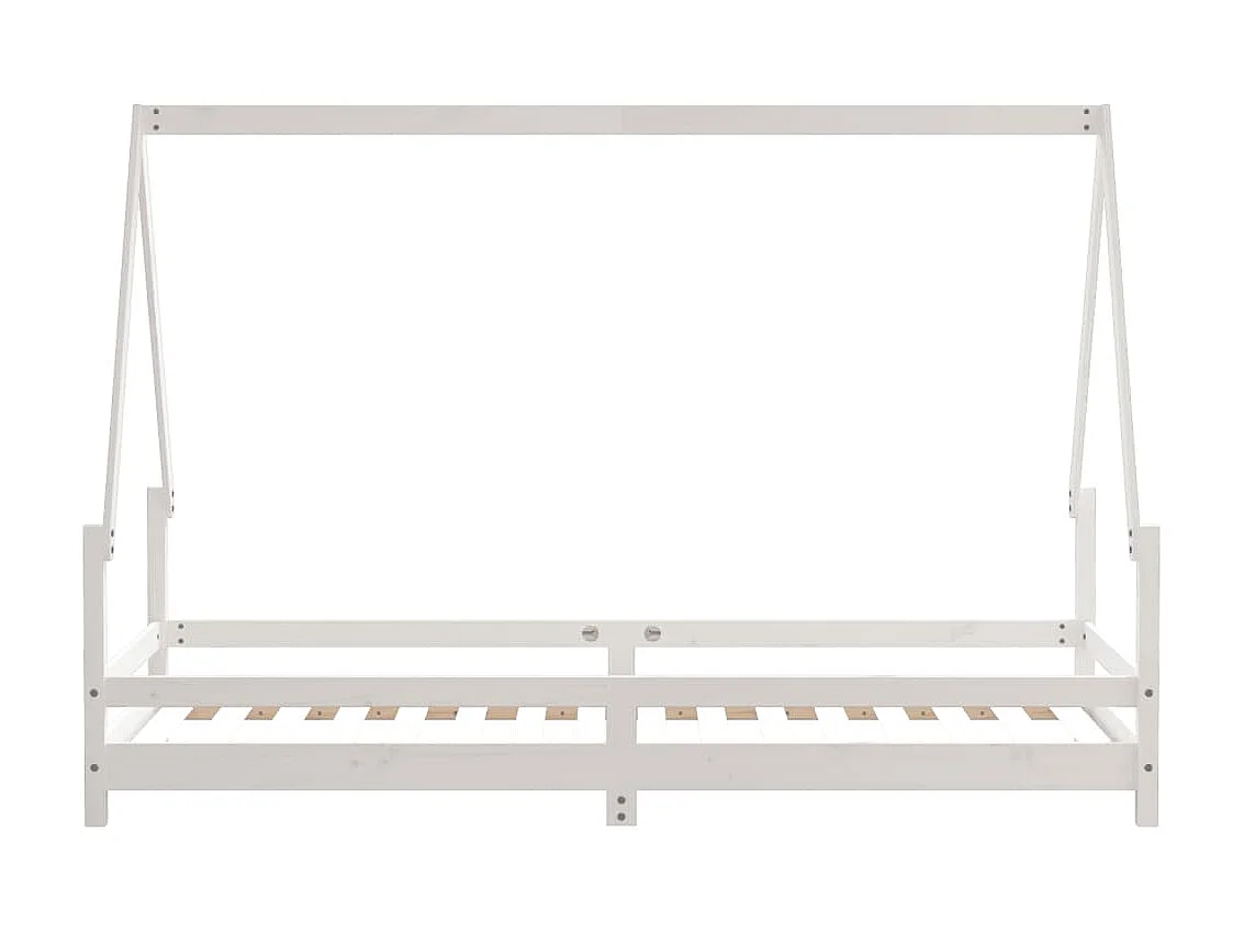 Kinderbedframe 80x200 cm massief grenenhout wit NL55540